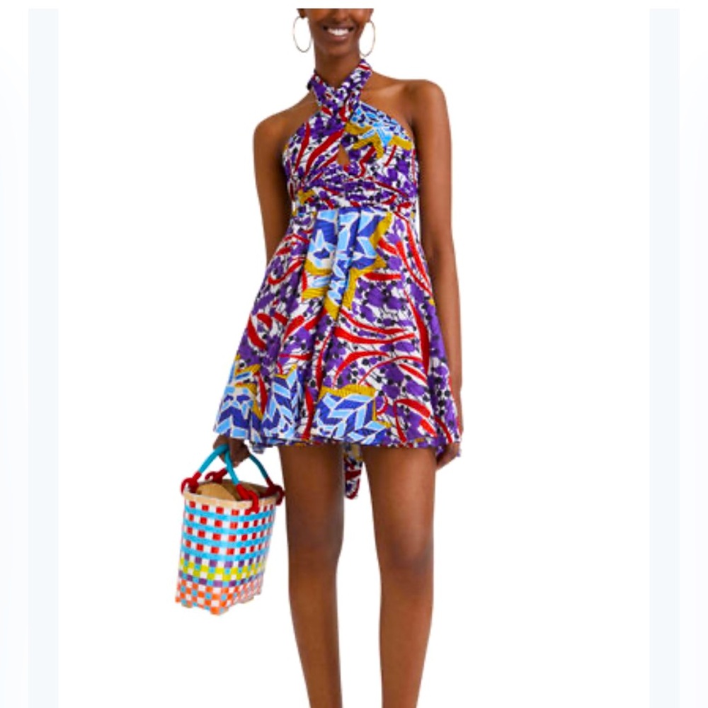 Stella Jean x Desigual mini halter Dress
